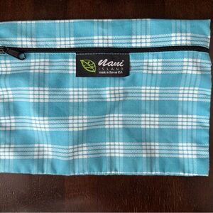 Nani Island Blue Palaka Zipper Pouch